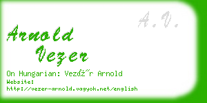 arnold vezer business card